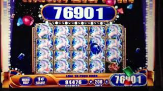 Mystical Unicorn slot machine line hit!