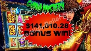 $141,000 Bonus Win! China Mystery Konami Slot! Extreme High Limit Stakes Vegas Slots Jackpot Handpay