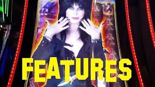 Elvira Mistress of the Dark Live Play max bet with many FEATURES Slot Machine