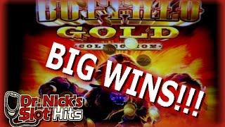 **HUGE WIN!!/BONUSES!!!** Buffalo Gold Slot Machine