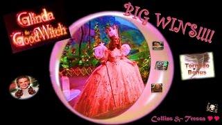 •Oldie but Goodie• BIG WINS!!! Glinda the Good Witch - Wilds & Tornado Slot Machine Features