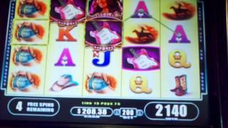 WMS County girl bonus round free spins slot machine Max bet