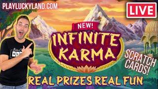 LIVE Infinite Karma ⋆ Slots ⋆ NEW Game + Scratch Cards ⋆ Slots ⋆ PlayLuckyland.com