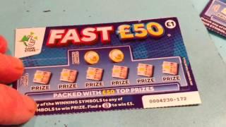 Scratchcards...FAST 50.....TRIPLE PAYOUT...MILLIONAIRE 7's...LUCKY LINES..
