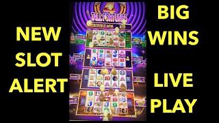 BIG WIN!!! NEW SLOT ALERT!!! LIVE PLAY on Wonder 4 Tall Fortunes Slot Machine with Bonuses