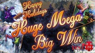 MUST SEE!!! HUGE MEGA BIG WIN on Happy Holidays - HOT MODE - Microgaming Slot - 4,80€ BET!