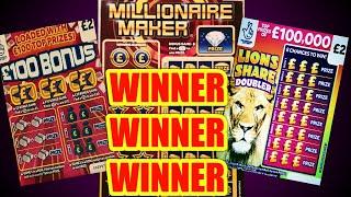 WIN..WIN..WIN...with ..MILLIONARE MAKER..JEWELS SMASH..LION DOUBLER..£100 BONUS..£25,000 Month..WADS