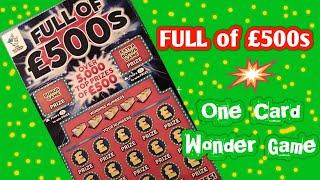 Its..the..Full of £500s turn tonight....in our..One Card Wonder Game