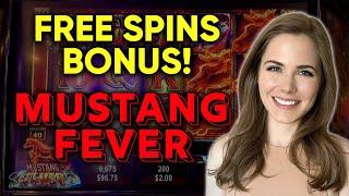 BONUS Right Away! Mustang Fever Slot Machine!