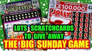 LOTS SCRATCHCARDS.& GIFTS..GOLDFEVER."JOLLY 7"FESTIVE LINES