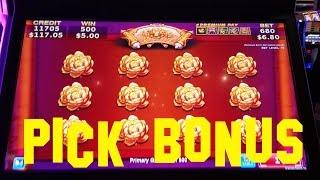 Winning Animals Live Play max bet $6.80 PICK BONUS Konami Slot Machine