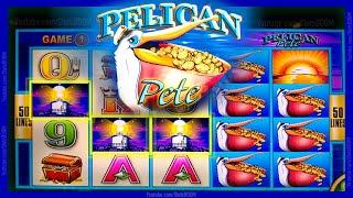 Pelican Pete BONUSES!!! LIVE TRIGGERS - Wonder 4 Jackpots - Aristocrat Video Slots in CASINO