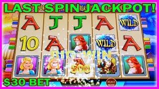 WIFE HITS A JACKPOT ON THE LAST SPIN! $30 BET HIGH LIMIT SLOT MACHINE