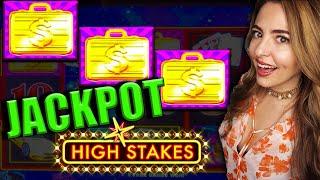 Golden SUITCASES! HANDPAY JACKPOT on $75/BET on High Stakes Lightning Link!