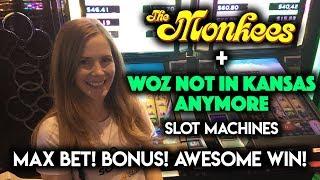 Bonus!!! So Many Progressive WINS on Wizard of OZ Not in Kansas Anymore Slot Machine!!!