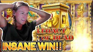 INSANE WIN! LEGACY OF DEAD BIG WIN - €5 bet Casino Slot from CASINODADDY