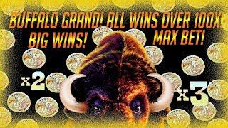 •️ ALL WINS OVER 100X! On Buffalo GRAND Slot Machine BONUSES on recent Choctaw Casino Trip •️