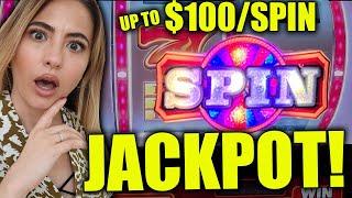 NON STOP Bonus Spins & I Win a JACKPOT on Buffalo Inferno High Limit Slot Machine at the Casino!