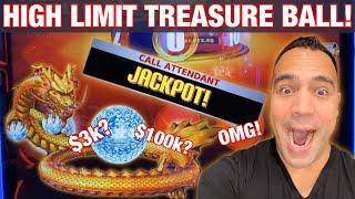 • $30 MAX BET TREASURE BALL JACKPOT HANDPAY!! | $100 WHEEL OF FORTUNE!! •