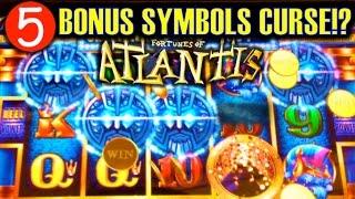 5-BONUS SYMBOLS CURSE!? | FORTUNES OF ATLANTIS (Aristocrat) Slot Machine Bonus