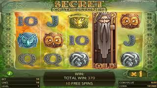 Secret of the Stones slot - 735 win!