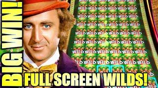 INCREDIBLE FULL SCREEN OF WILDS!! $6.00 BET! NEW DREAMERS OF DREAMS WILLY WONKA Slot Machine (SG)