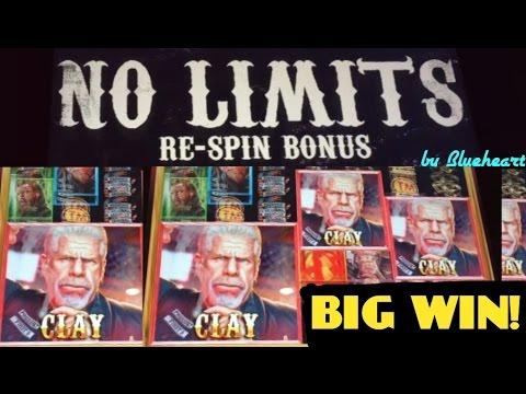 SONS OF ANARCHY slot machine BONUS / NO LIMITS RESPIN BONUS WINS!