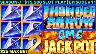 2 Handpay JACKPOTS On NEW Thunder Arrow Konami Slot Machine | OMG-NG | SEASON-7 | EPISODE #11