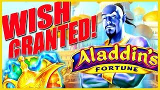 • GENIE GRANTED ME 3 BONUS WINS! Live Play + Bonus on Aladdin's Fortune Slot Machine