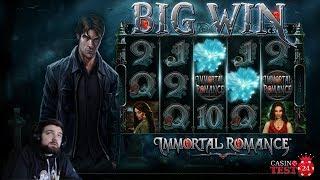 BIG WIN ON IMMORTAL ROMANCE SLOT (MICROGAMING) - DOUBLE BATS POWER FROM TROY!