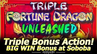 Triple Fortune Dragon Unleashed Slot Machine - Triple Bonus Action at Soboba Casino!