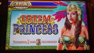 WMS:Totem Princess Type two slot - Bonus on $0.50 bet and Line Hit on a $1.00 bet