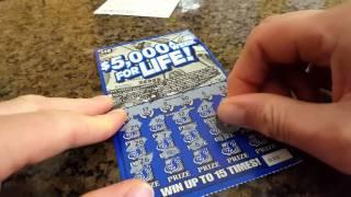 $5,000 WEEK FOR LIFE TWO NICE SCRATCH OFF WINNERS!
