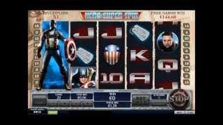 Captain America Slot - Freespin Feature with Super Spins