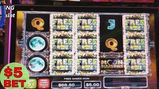 •Moon Maidens• Slot Machine Bonus Won $5 Max Bet ! Live Slot Play
