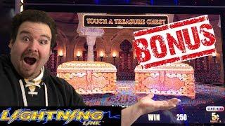 Lightning Link Sahara Gold $6.25/spin with BONUS FREE SPINS Slot Machine