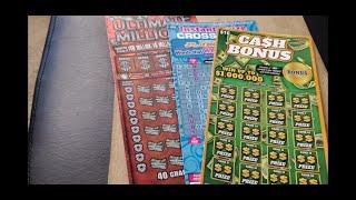 YES WE WENT BACK. $60 SESSION of CA LOTTERY SCRATCHERS. $30 ULTIMATE MILLIONS, CROSSWORD, CASH BONUS