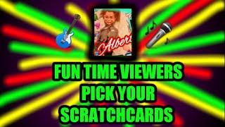 ITS FUN TIME FOLKS..  SCRATCHCARDS...VIEWERS CAN PICK CARDS...with Albert..