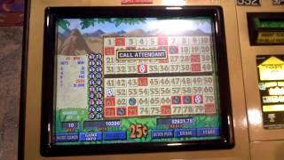 $2500 slot machine win on Cave Man Keno at Mt Airy Casino