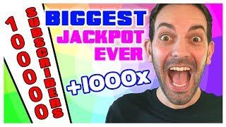 •My BIGGEST Jackpot EVER •Over 1000X •Celebrating 100,000 Subscribers! • Brian Christopher Slots