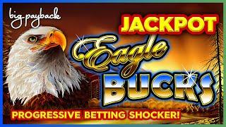Awesome JACKPOT on Eagle Bucks Slot - Progressive Betting Comes Through!