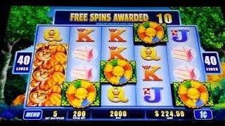 The Cheshire Cat Slot Machine- 4 BONUS FEATURES @ $2.00 BET