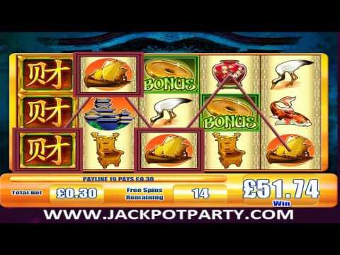 £141.13 MEGA BIG WIN (470 X STAKE) SAMURAI MASTER™ SLOT GAME AT JACKPOT PARTY®