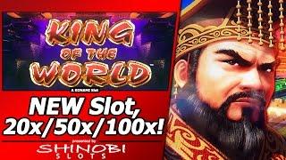 King of the World Slot - First Look, Live Play and 2 Free Spins Bonuses in New Konami game