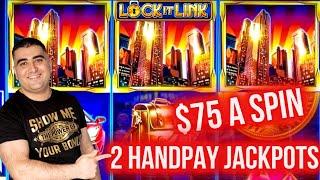 $75 A Spin ⋆ Slots ⋆2 HANDPAY JACKPOTS⋆ Slots ⋆ On High Limit Lock It Link Slot | Las Vegas Casino JACKPOT | EP-17