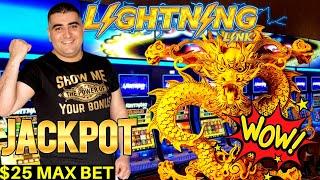 High Limit DRAGON RICHES Lightning Link Slot Machine HANDPAY JACKPOT - $25 Max Bet | SE-2 | EP-16