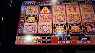 Cleopatra II Slot 10 Spin Bonus Hand Pay 10₵ Machine $20 Bet Cleo2