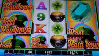 Reel Rainbows Slot Machine Bonus - 8 Free Games with Double Reel Symbols - Nice Win