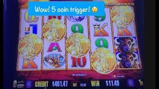 5 coin trigger on Buffalo Gold Slot! I’ve never gotten this before!