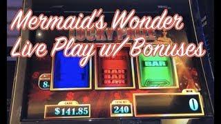 LIVE PLAY - MERMAID'S WONDER - w/ Bonus Wins!